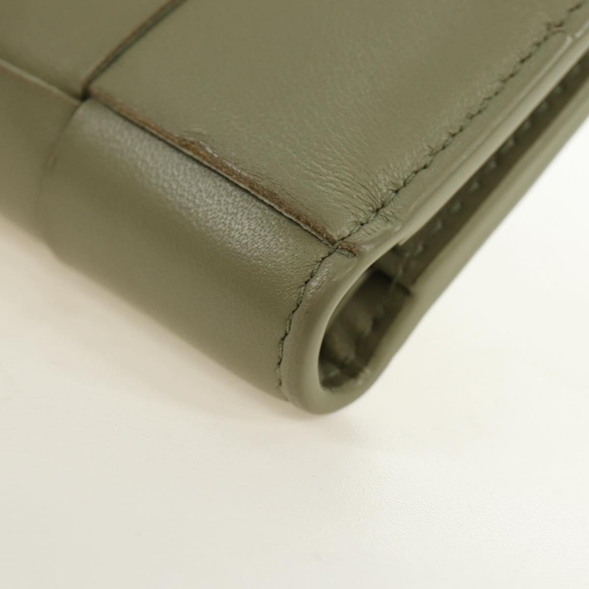 BOTTEGA VENETA MAXI INTRECCIATO Wallet Leather Beige Gold Auth 188290M