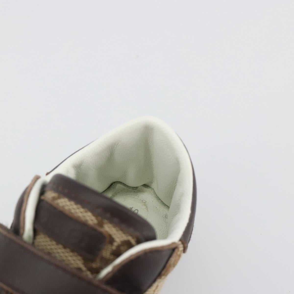 GUCCI GG Canvas Sherry Line Baby Shoes Beige Auth 188291A