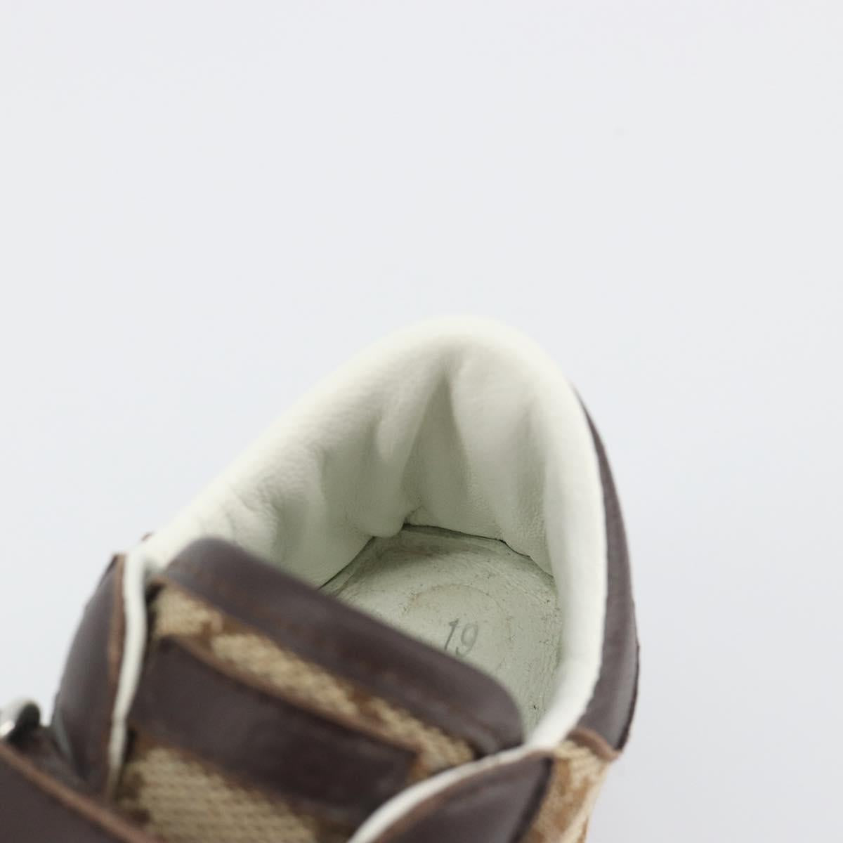 GUCCI GG Canvas Sherry Line Baby Shoes Beige Auth 188291A