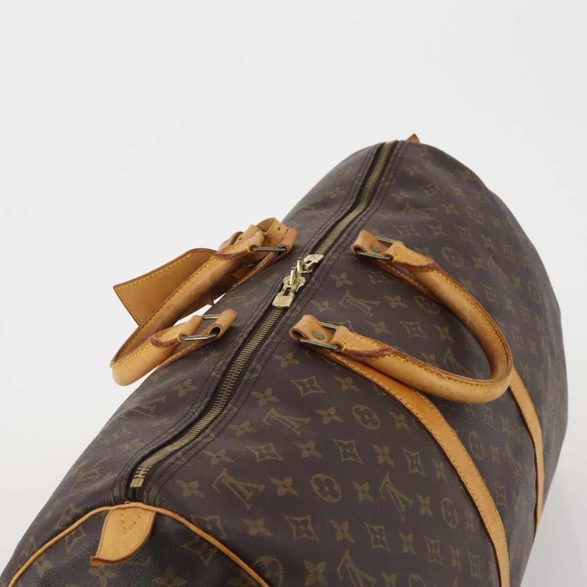 LOUIS VUITTON Monogram Keepall 55 Boston Bag M41424 LV Auth 188296