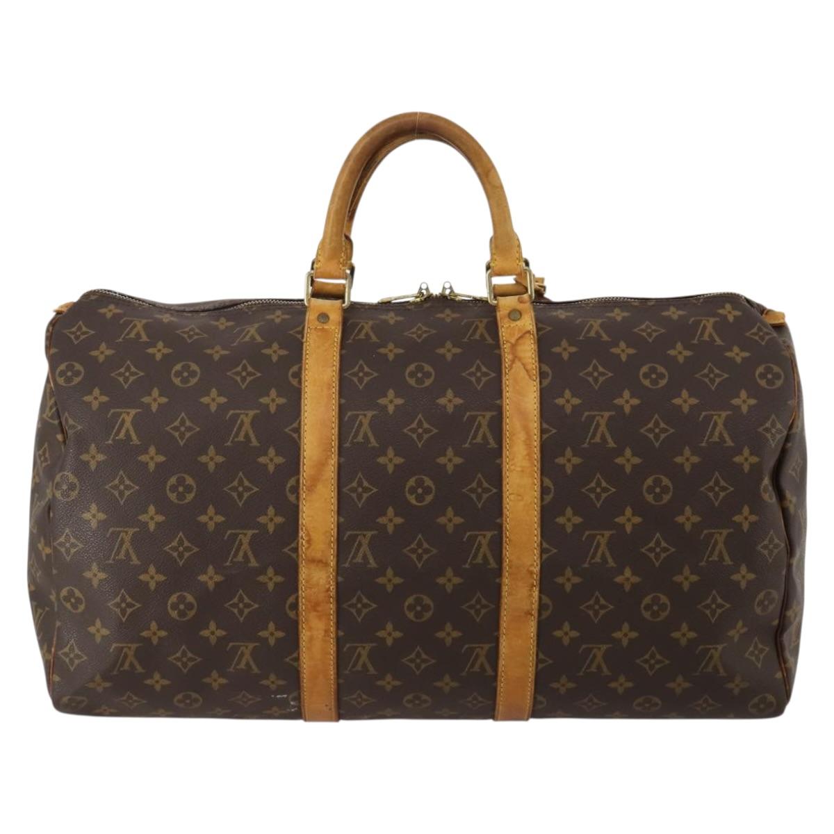 LOUIS VUITTON Monogram Keepall 50 Boston Bag M41426 LV Auth 188304