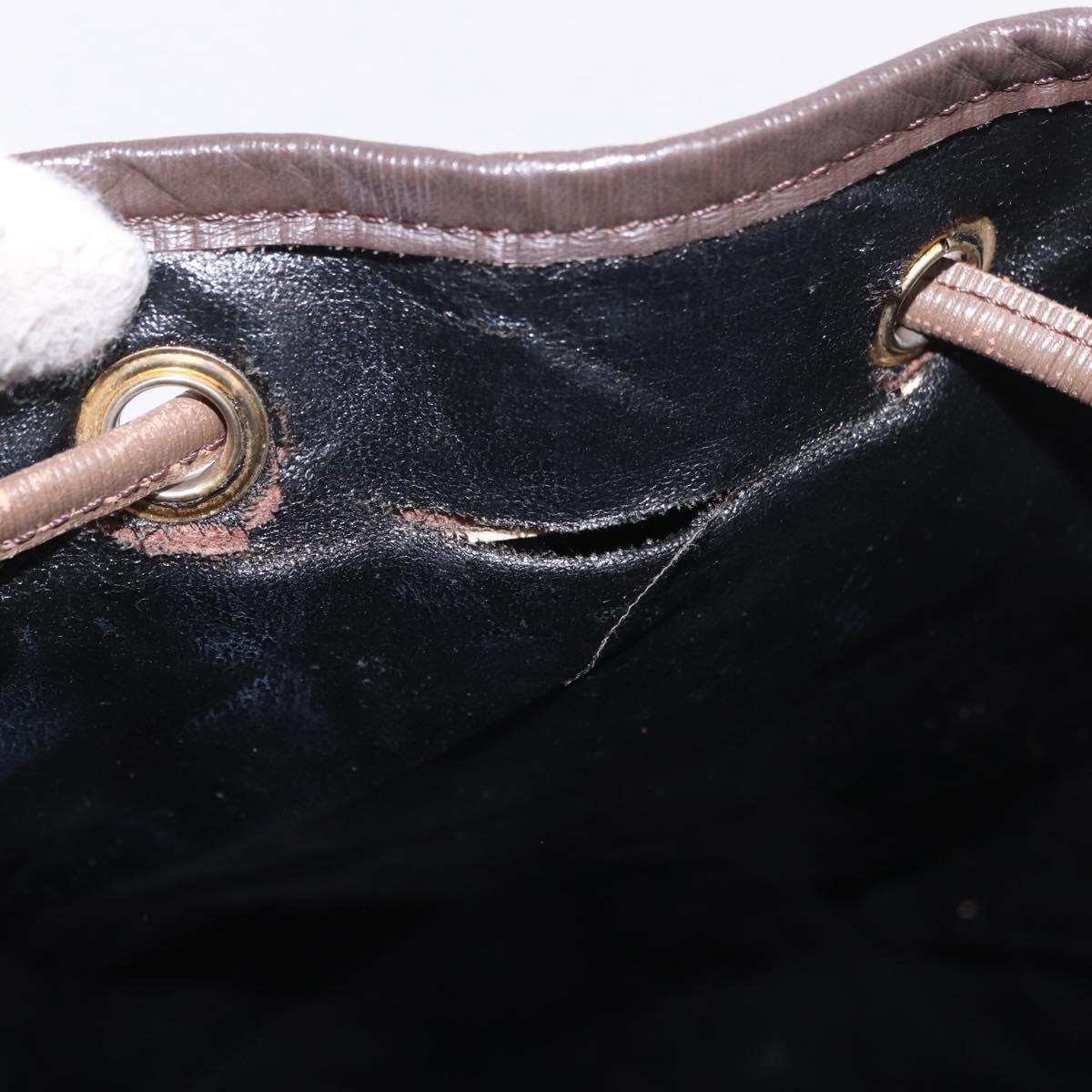 Burberrys Nova Check Shoulder Bag Canvas Beige Gold Auth 188310