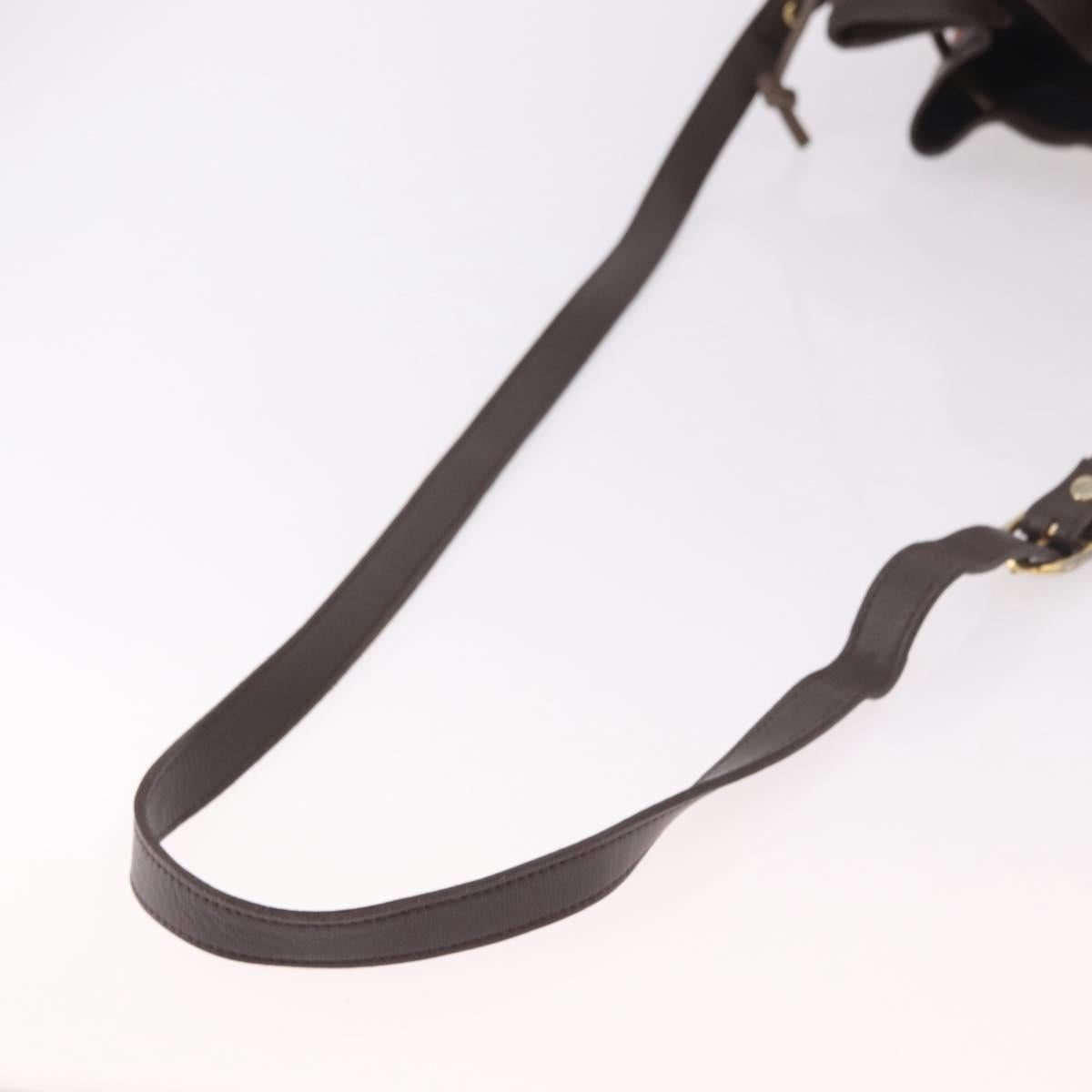 Burberrys Nova Check Shoulder Bag Canvas Beige Gold Auth 188310