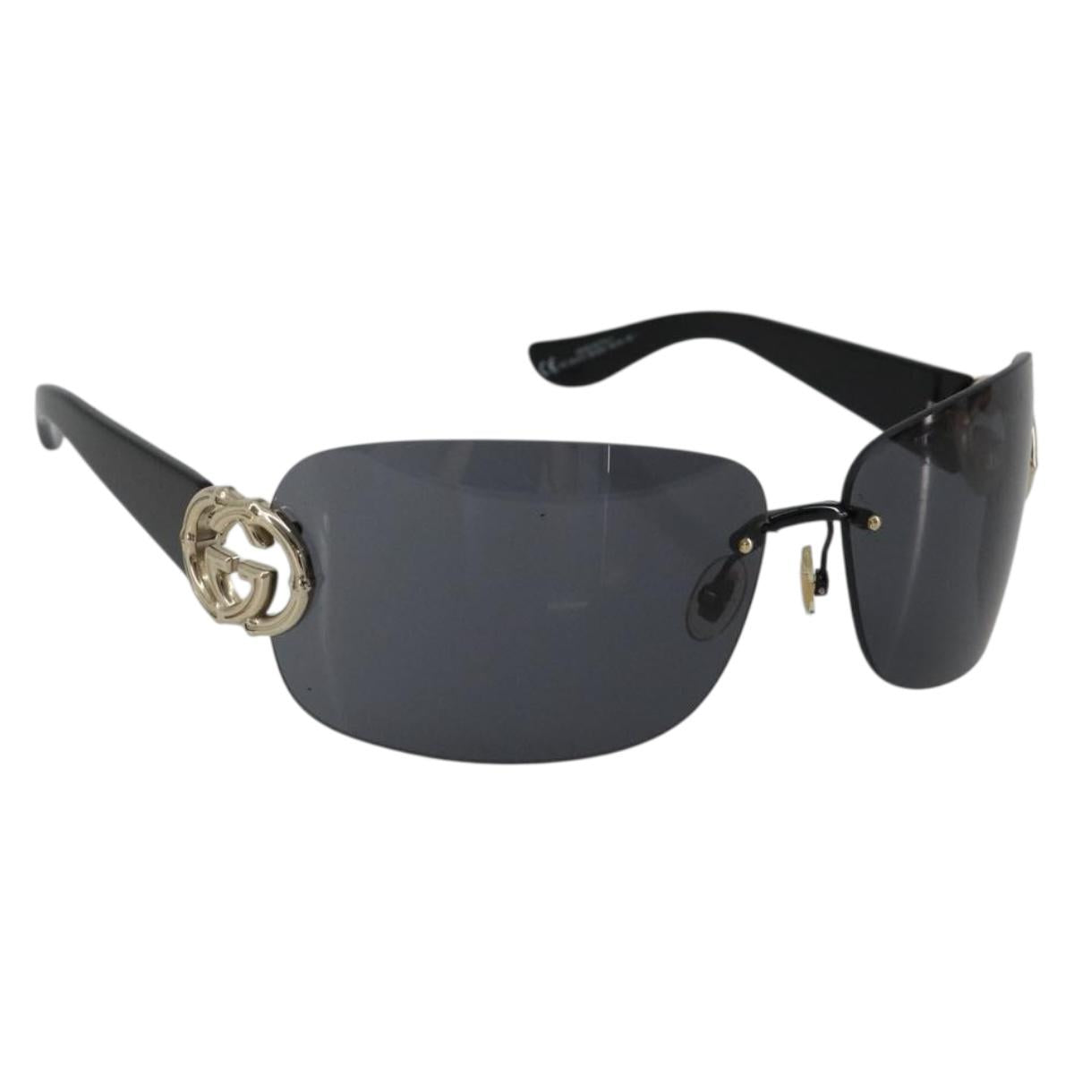 GUCCI Sunglasses plastic Black Auth 188317