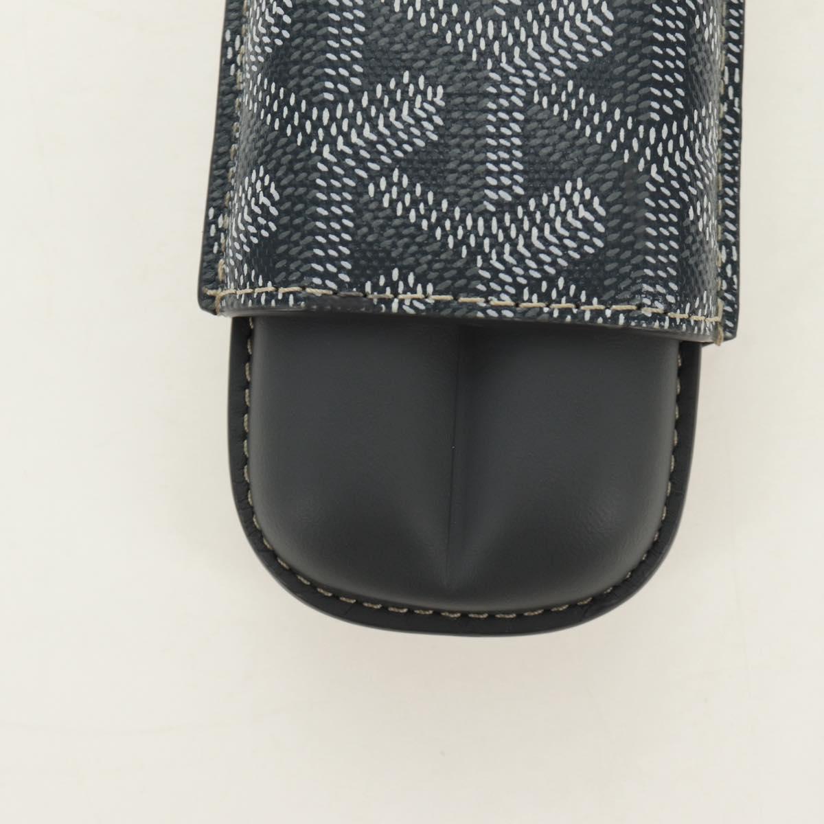 GOYARD Cigarette Case PVC Leather Gray Auth 188319M