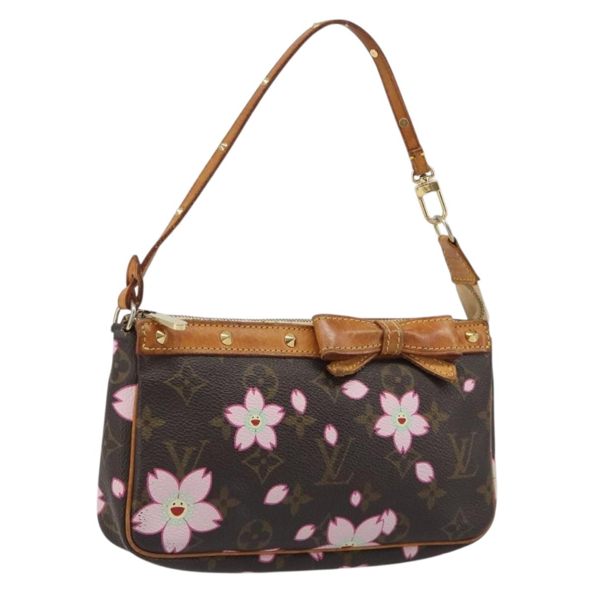 LOUIS VUITTON Monogram Cherry Blossom Pochette Accessoires M92006 Auth 188324A