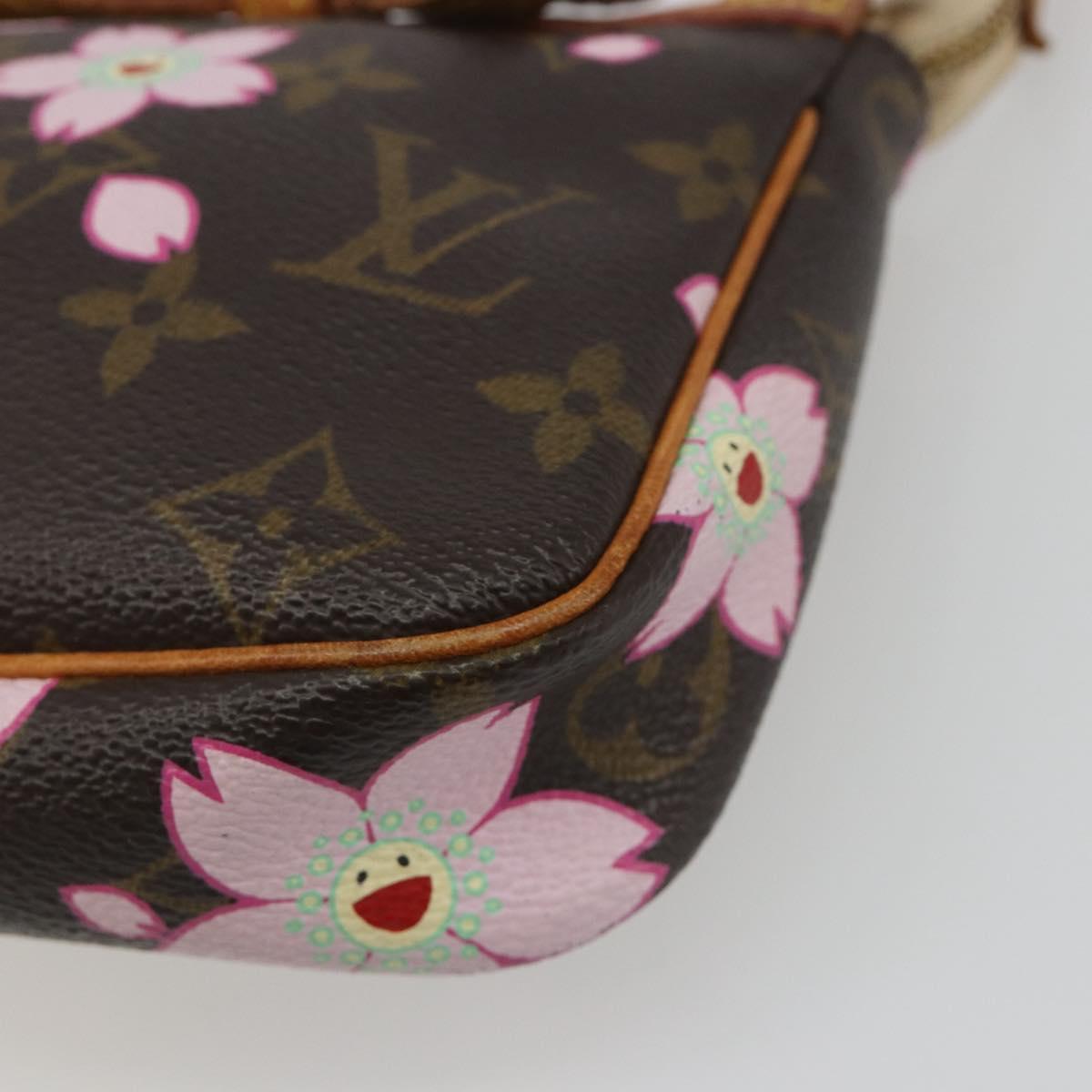 LOUIS VUITTON Monogram Cherry Blossom Pochette Accessoires M92006 Auth 188324A