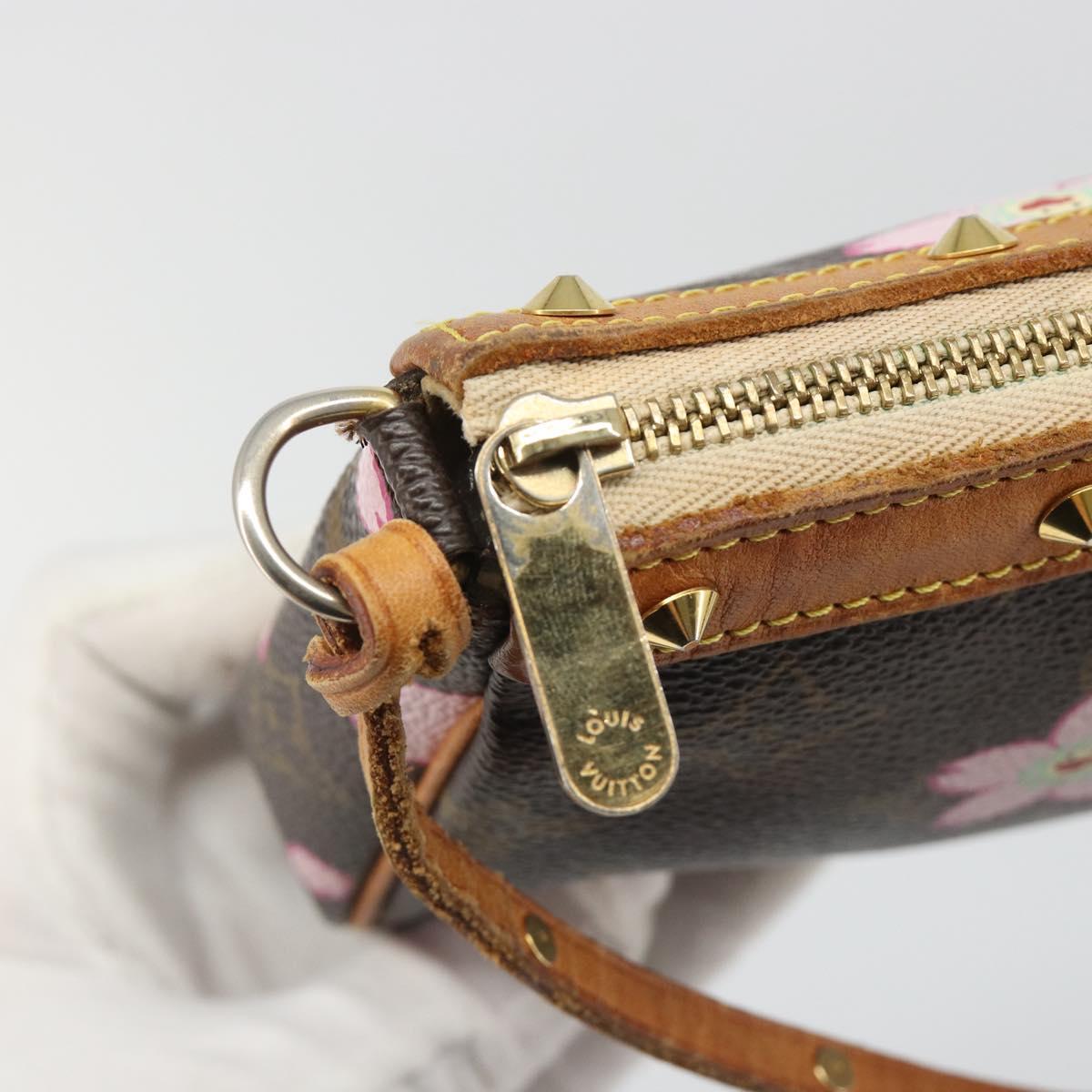 LOUIS VUITTON Monogram Cherry Blossom Pochette Accessoires M92006 Auth 188324A