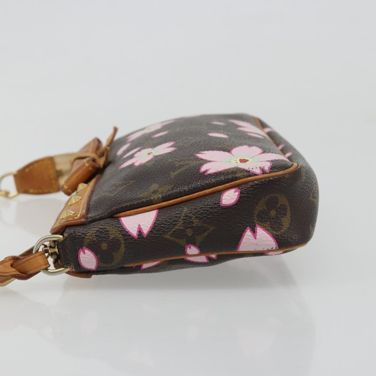 LOUIS VUITTON Monogram Cherry Blossom Pochette Accessoires M92006 Auth 188324A
