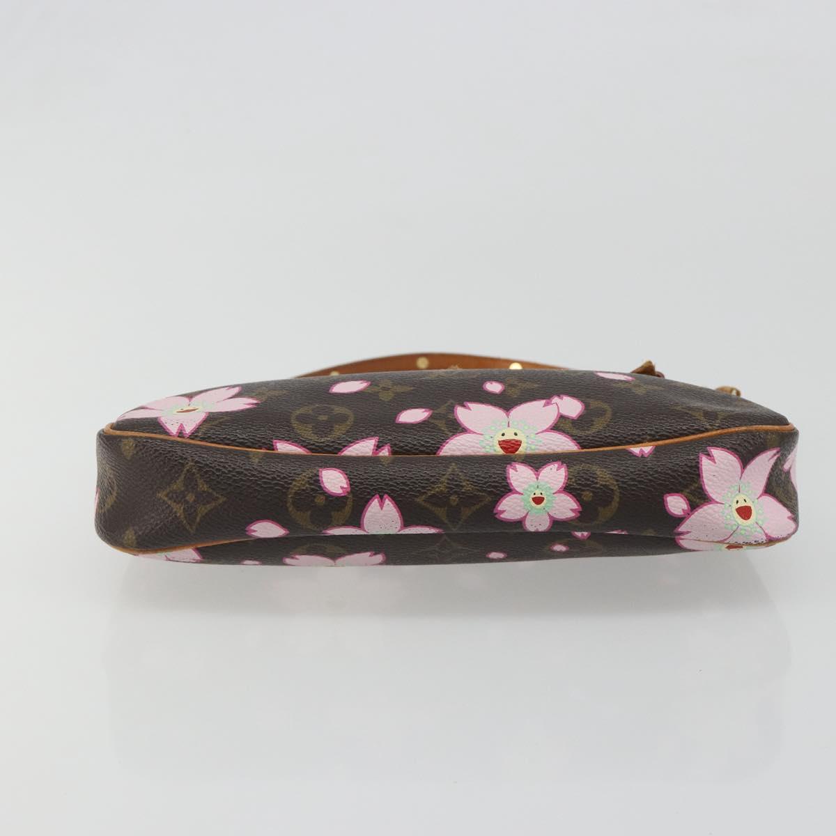 LOUIS VUITTON Monogram Cherry Blossom Pochette Accessoires M92006 Auth 188324A