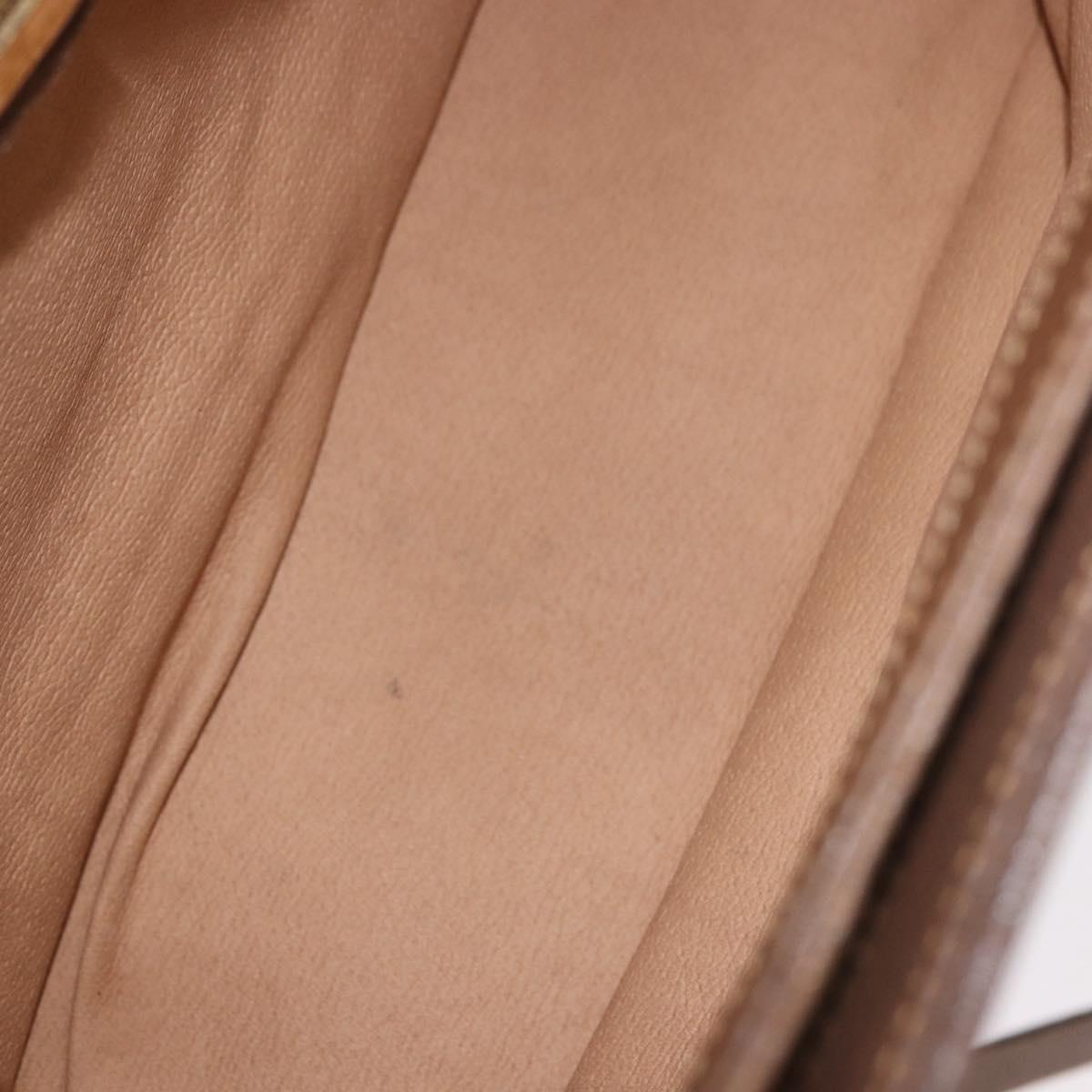 GUCCI GG Supreme Shoulder Bag PVC Beige Gold Auth 188325