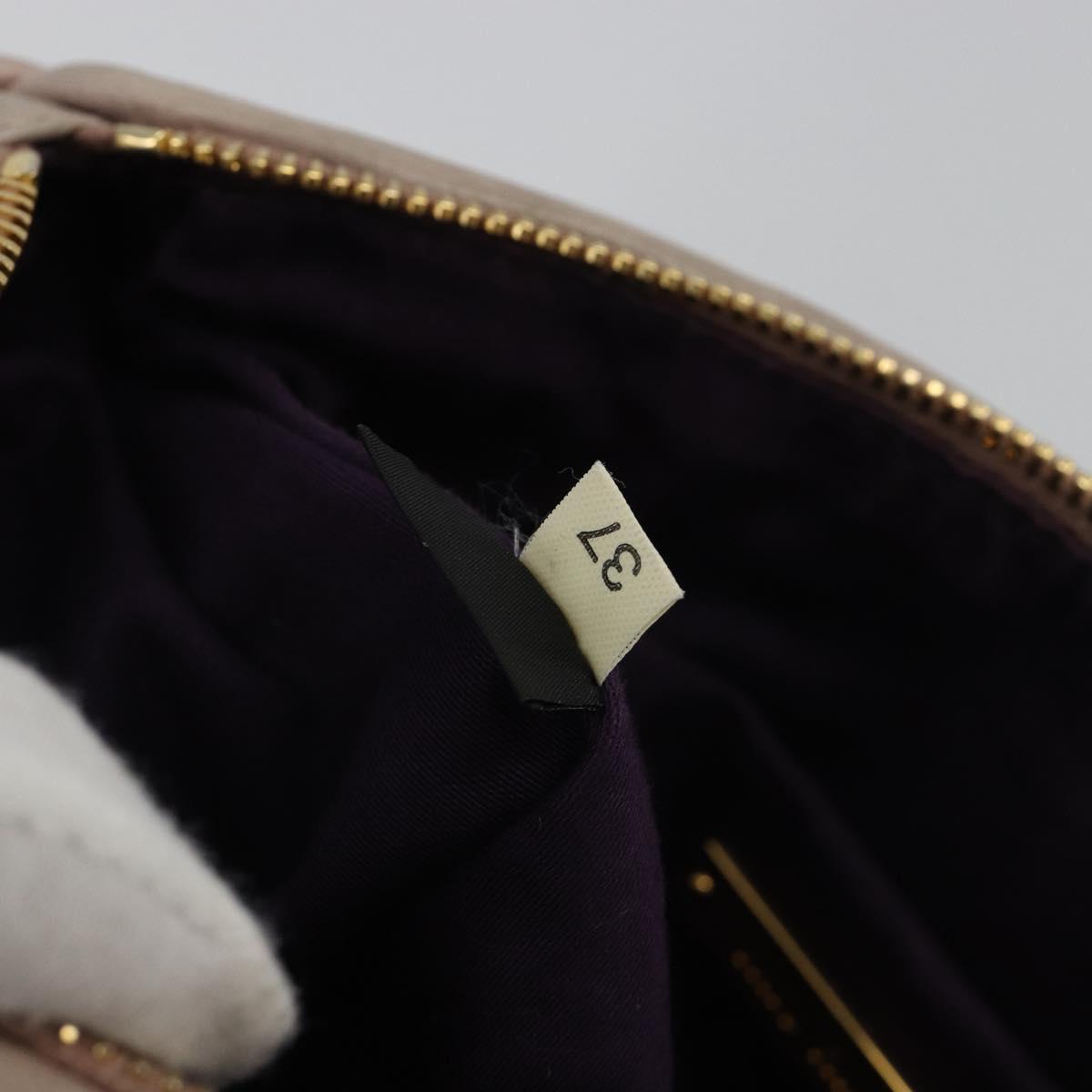 Miu Miu Matelasse Hand Bag Lamb Skin Pink Gold Auth 188328A