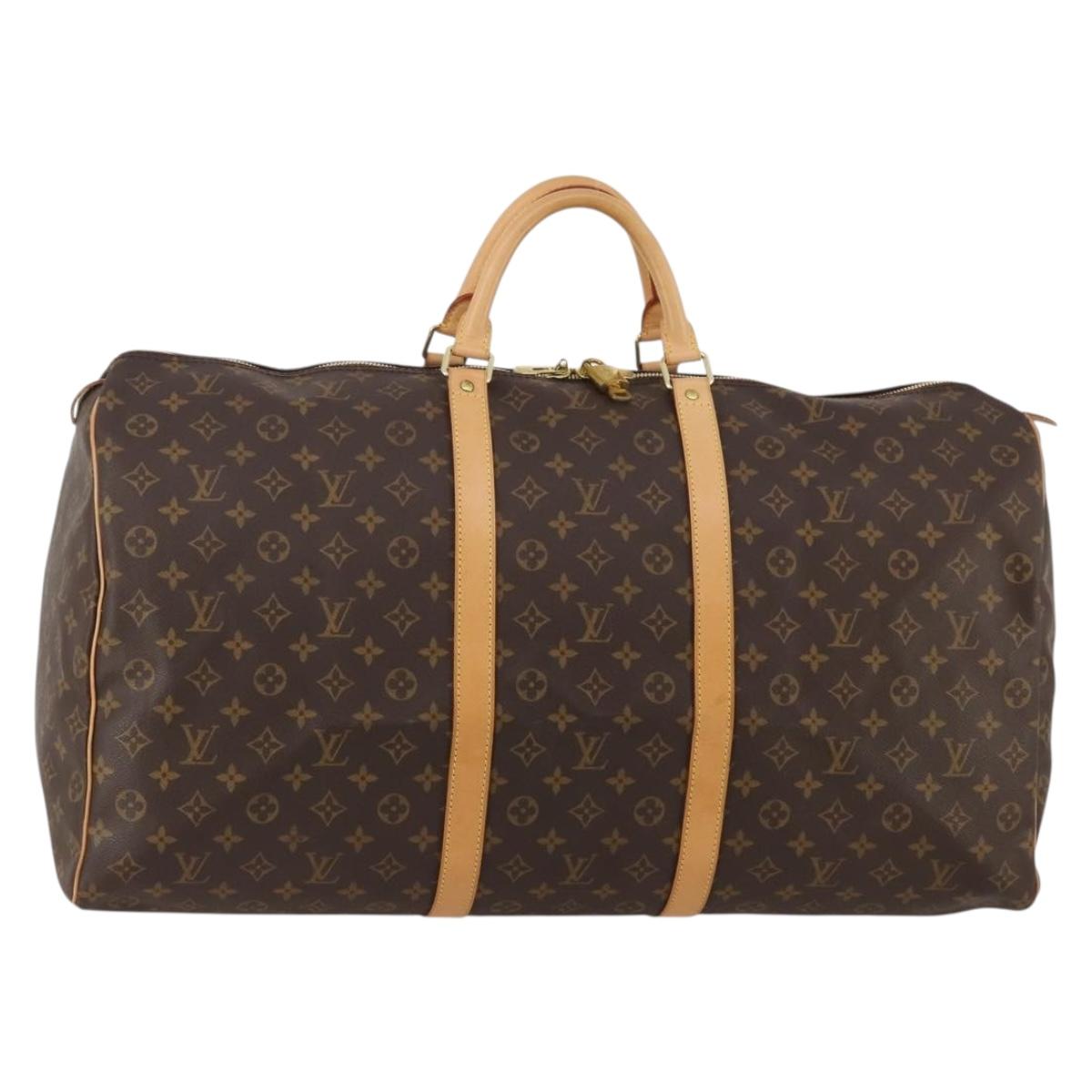 LOUIS VUITTON Monogram Keepall 60 Boston Bag M41422 LV Auth 188333SAV