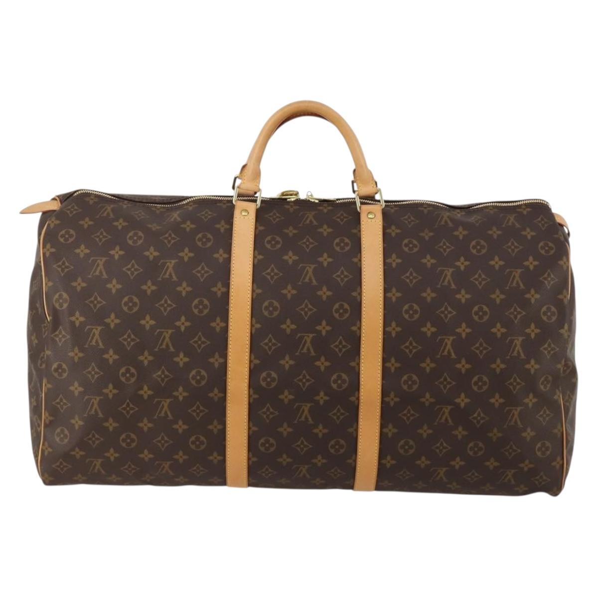 LOUIS VUITTON Monogram Keepall 60 Boston Bag M41422 LV Auth 188333SAV
