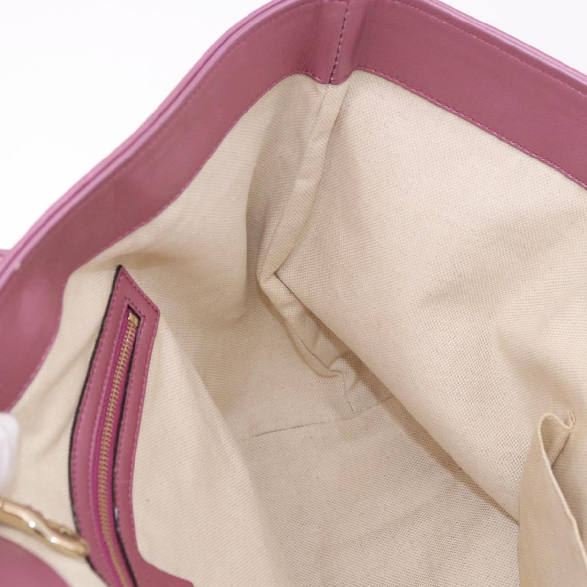GUCCI GG Canvas Hand Bag Beige Gold 269956 Auth 188335