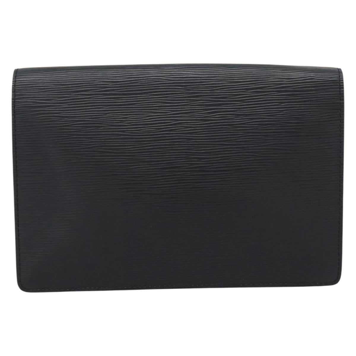 LOUIS VUITTON Epi Serie Dragonne Clutch Bag Black Noir M52612 LV Auth 188343A