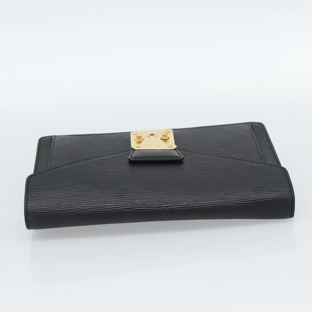 LOUIS VUITTON Epi Serie Dragonne Clutch Bag Black Noir M52612 LV Auth 188343A