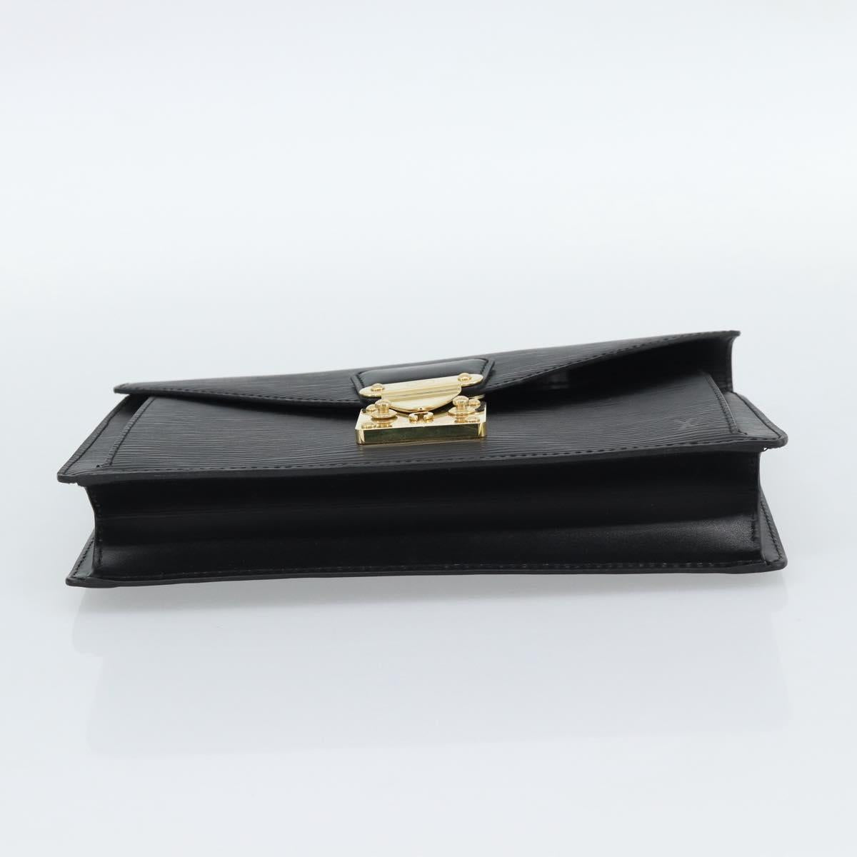 LOUIS VUITTON Epi Serie Dragonne Clutch Bag Black Noir M52612 LV Auth 188343A