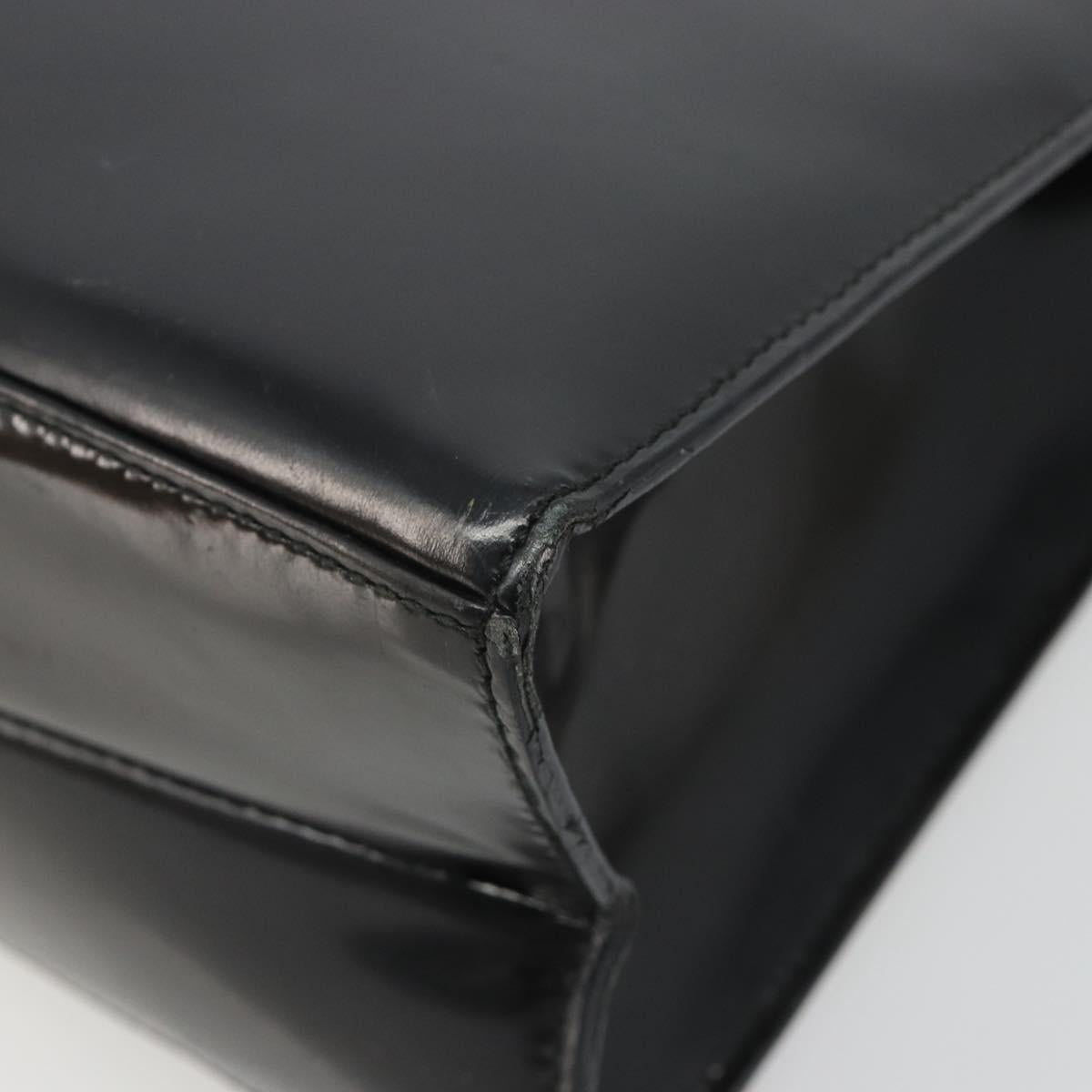 GUCCI Shoulder Bag Patent leather Black Silver 001 1013 3037 Auth 188345