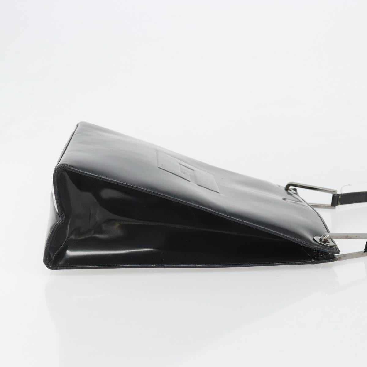 GUCCI Shoulder Bag Patent leather Black Silver 001 1013 3037 Auth 188345