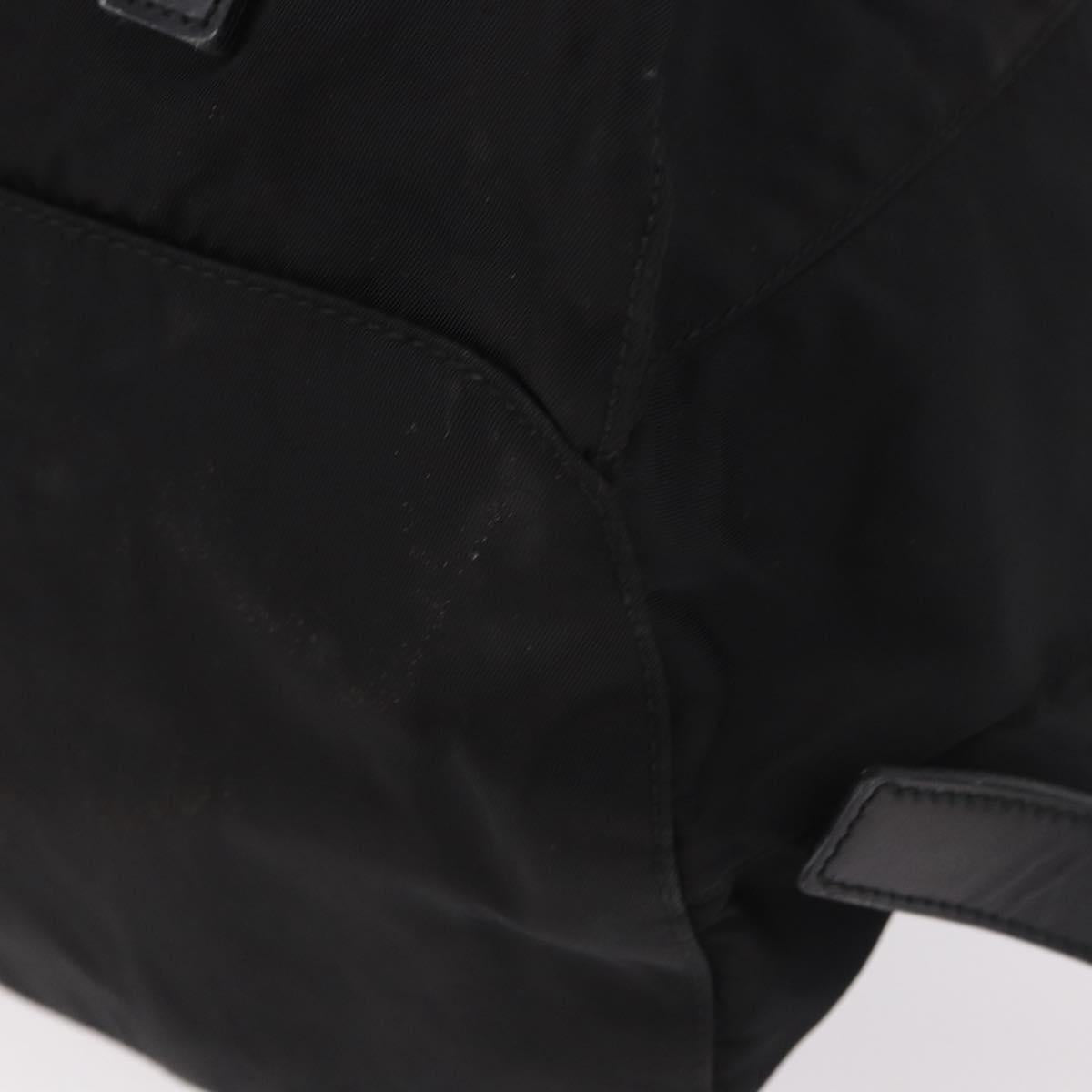 PRADA Backpack Nylon Black Silver Auth 188348
