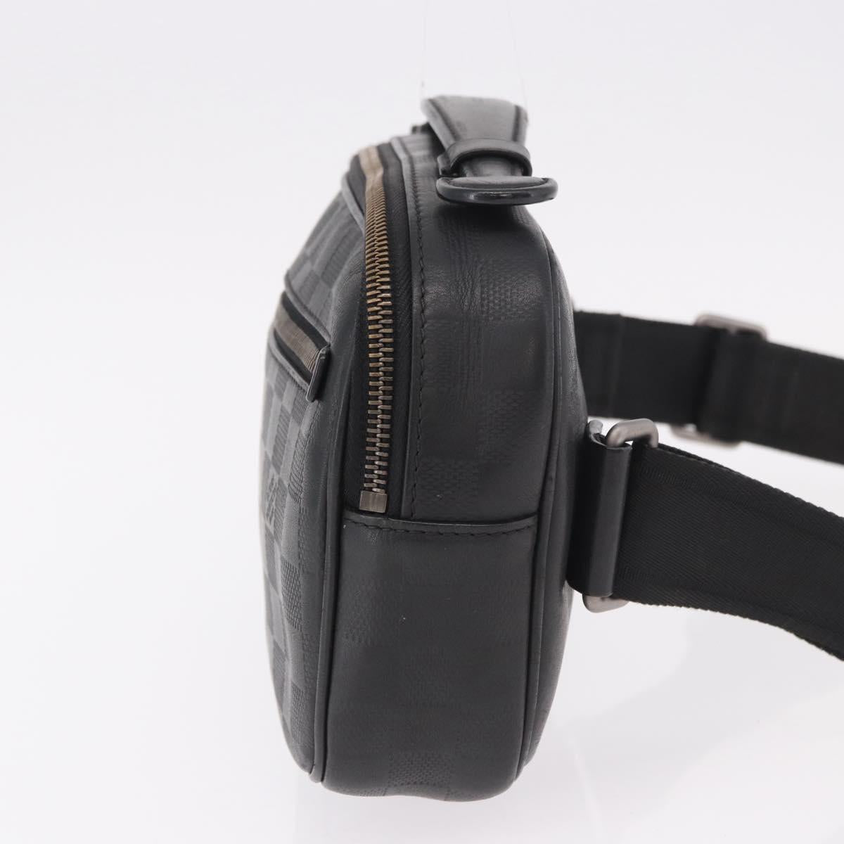 LOUIS VUITTON Damier Anfini Ambreil Shoulder Bag Black Onyx N41288 Auth 188359A