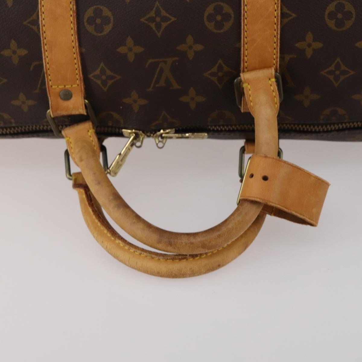 LOUIS VUITTON Monogram Keepall Bandouliere 55 Boston Bag M41414 LV Auth 188360
