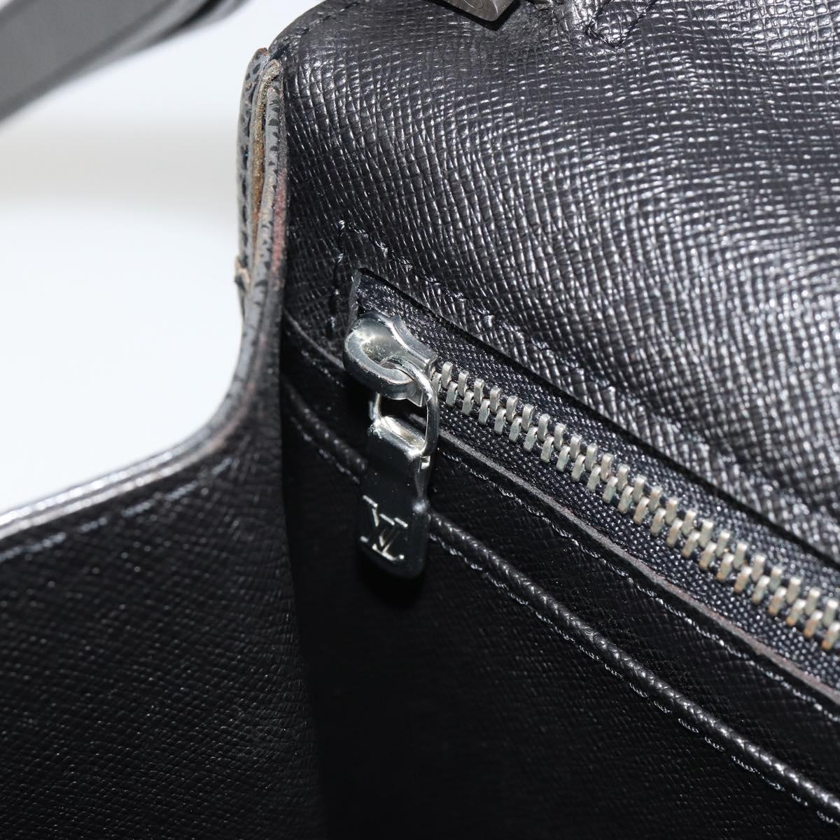 LOUIS VUITTON Taiga Selenga Clutch Bag Ardoise M30782 LV Auth 188362A
