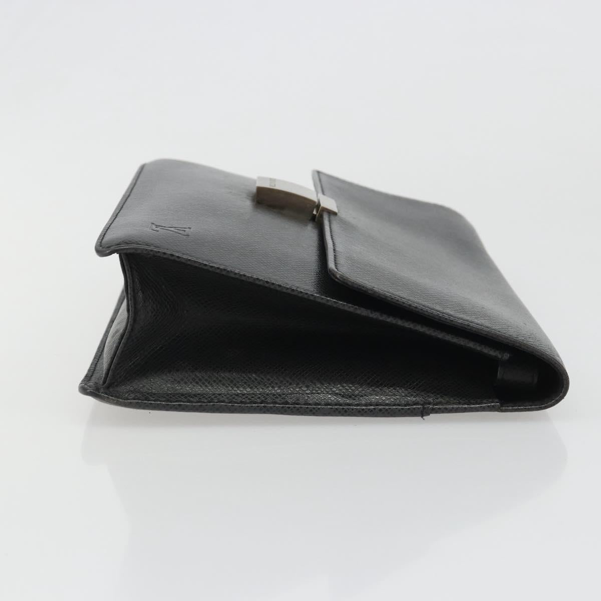 LOUIS VUITTON Taiga Selenga Clutch Bag Ardoise M30782 LV Auth 188362A