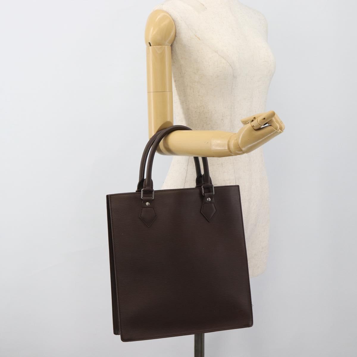 LOUIS VUITTON Epi Sac Plat PM Hand Bag Mocha M5274D LV Auth 188365A