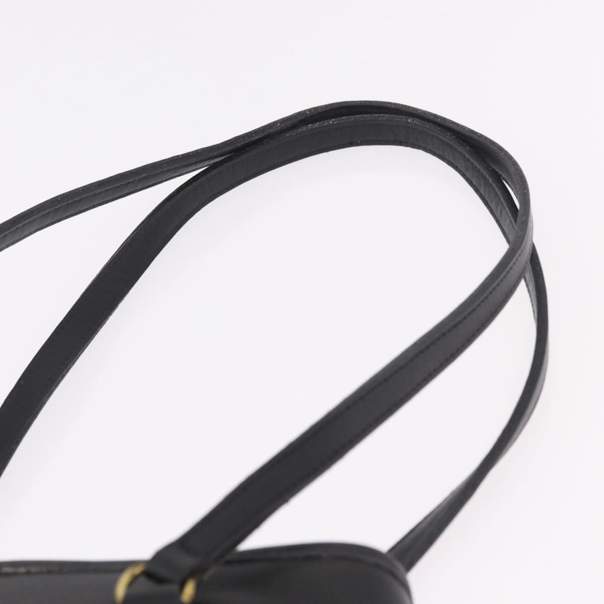 Coach Tote Bag Leather Black Gold Auth 188367