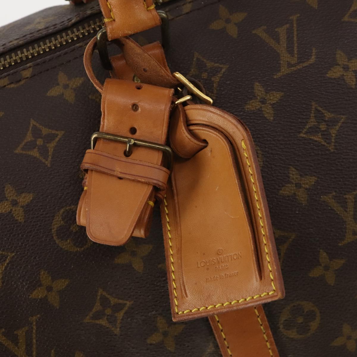 LOUIS VUITTON Monogram Keepall 55 Boston Bag M41424 LV Auth 188372A