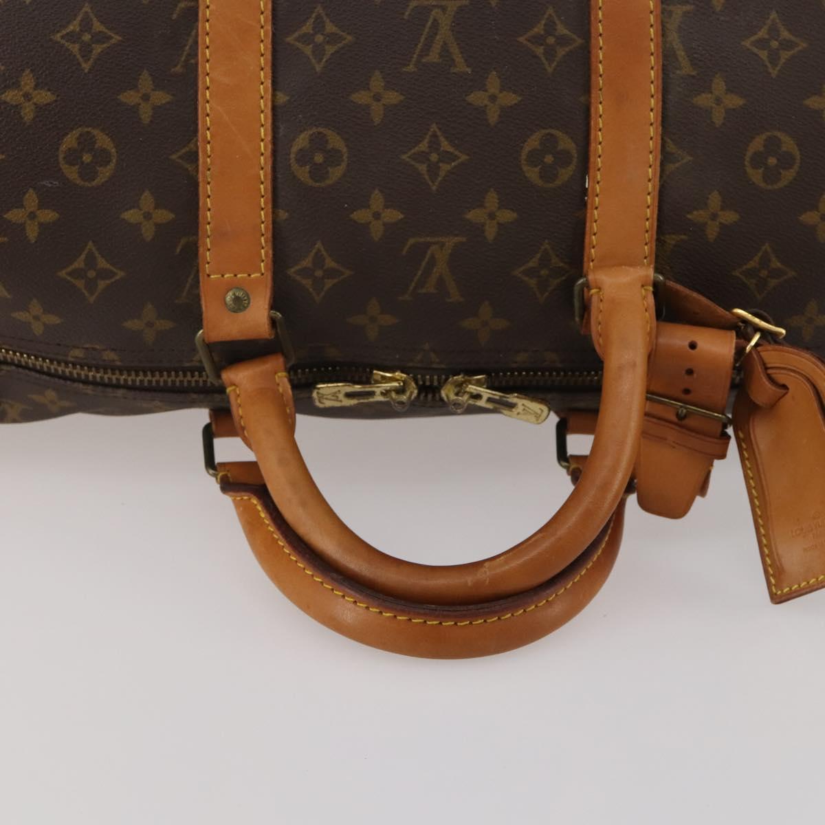 LOUIS VUITTON Monogram Keepall 55 Boston Bag M41424 LV Auth 188372A