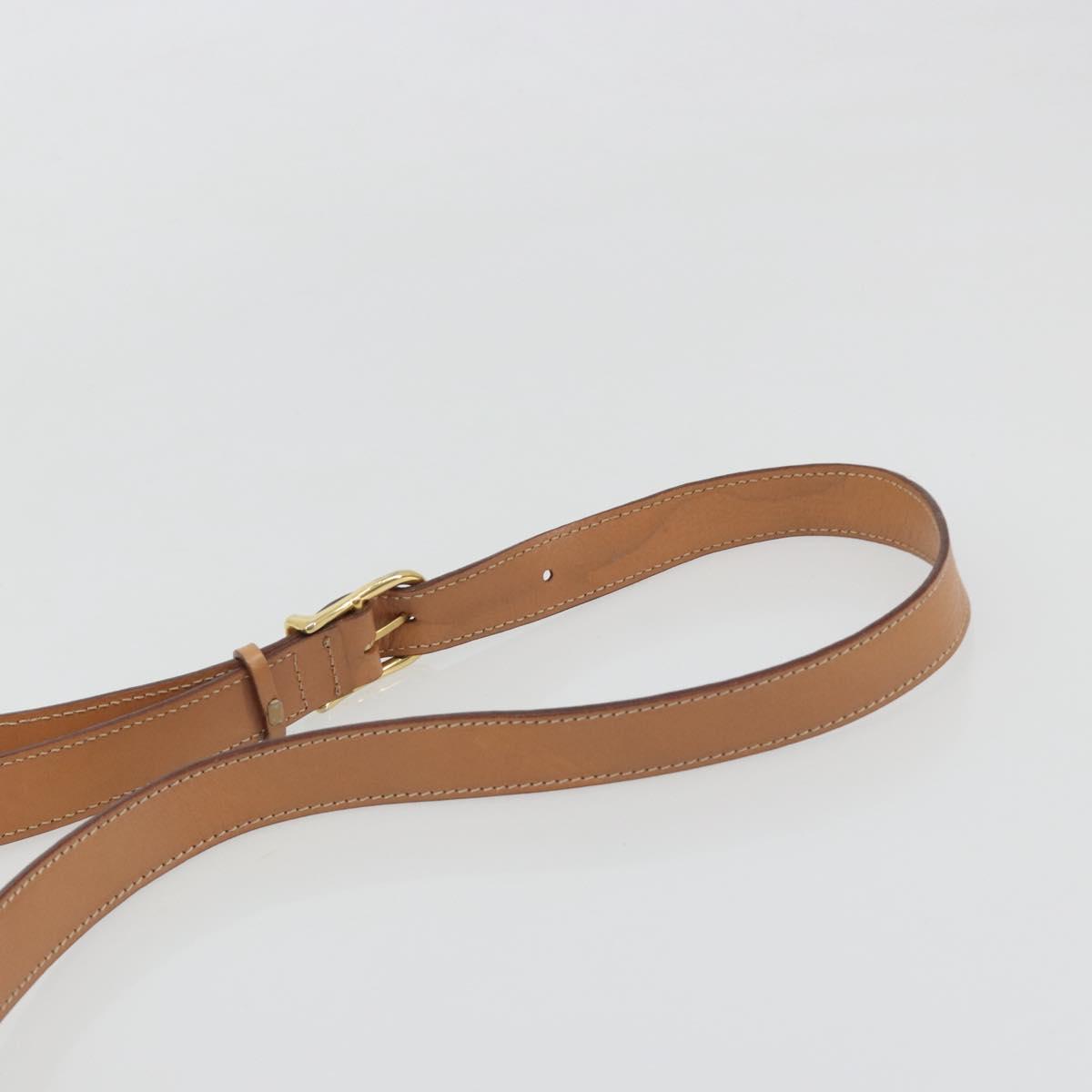 CELINE Macadam Canvas Shoulder Bag PVC Beige Gold Auth 188375A