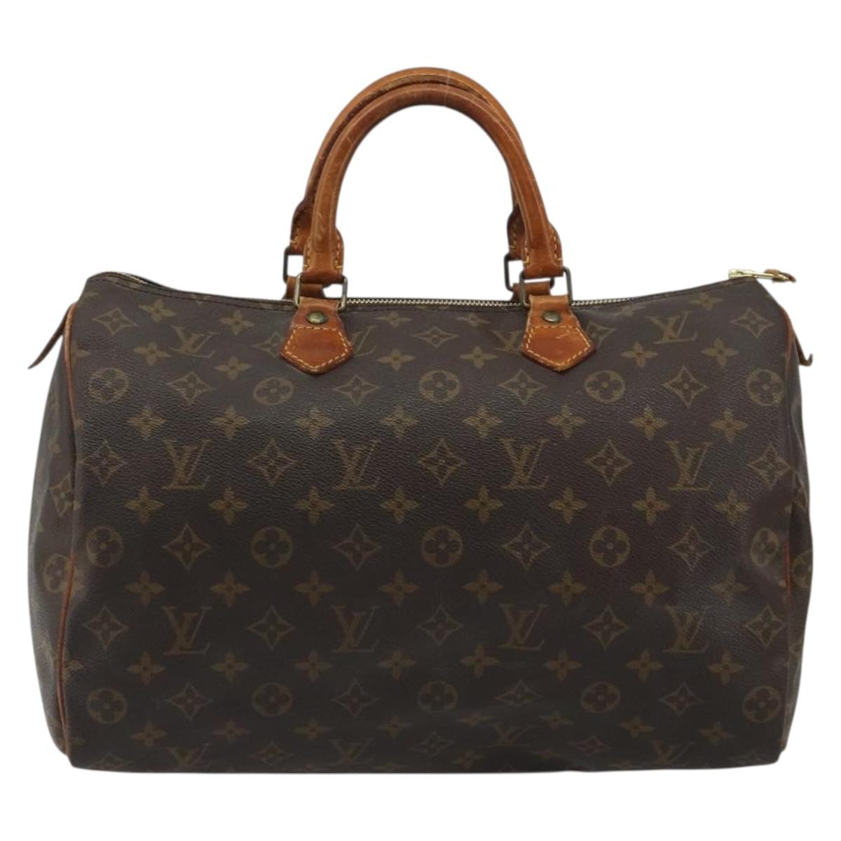 LOUIS VUITTON Monogram Speedy 35 Hand Bag M41524 LV Auth 188396A