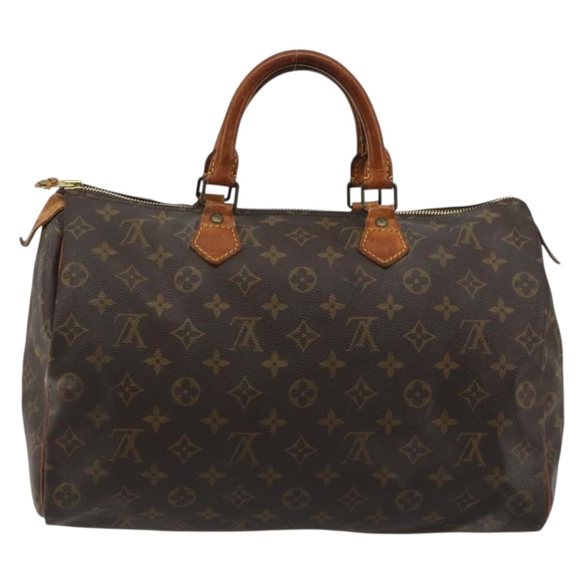 LOUIS VUITTON Monogram Speedy 35 Hand Bag M41524 LV Auth 188396A