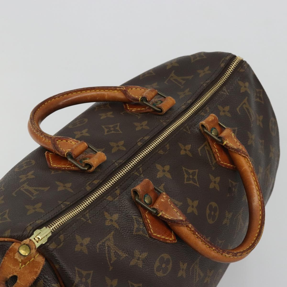 LOUIS VUITTON Monogram Speedy 35 Hand Bag M41524 LV Auth 188396A
