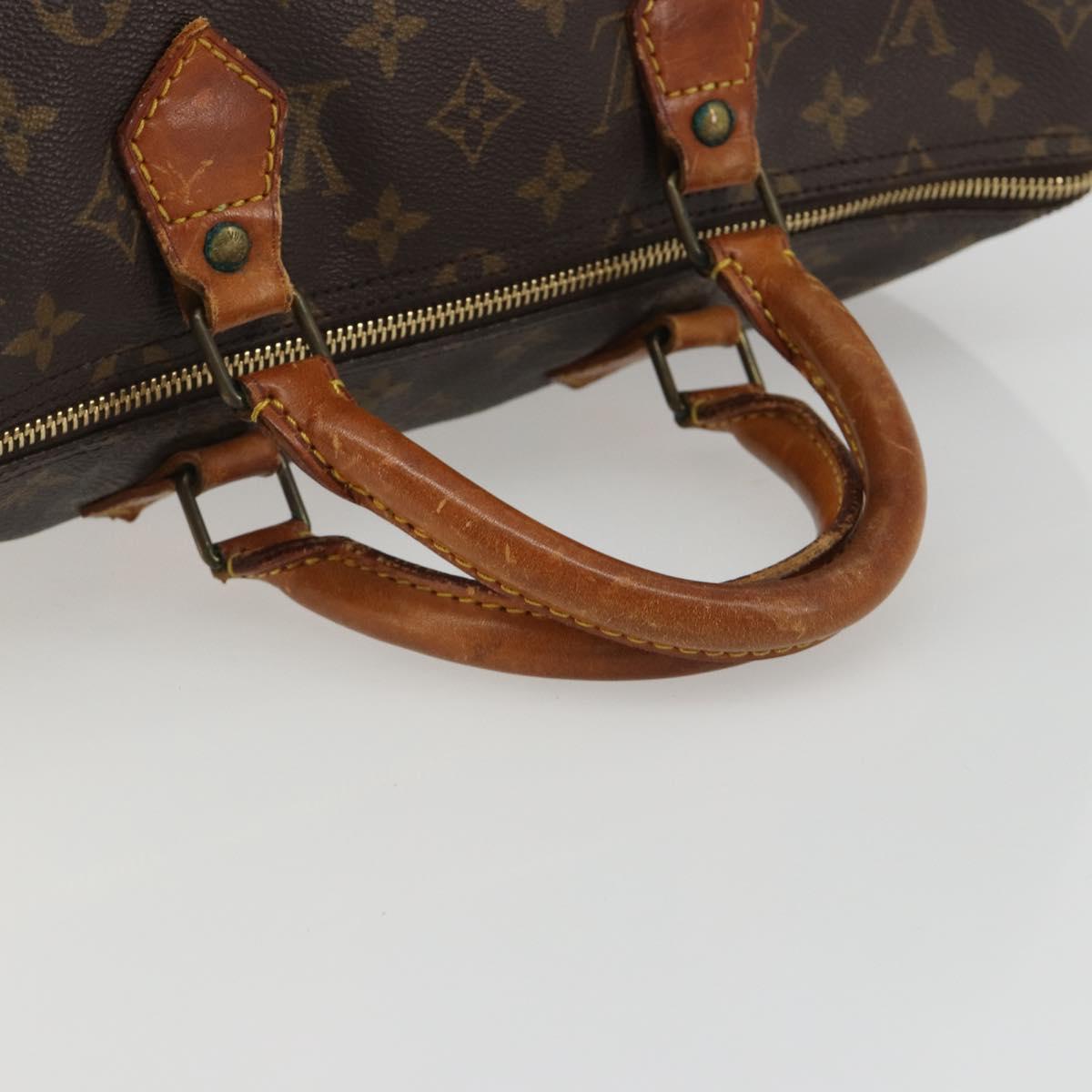 LOUIS VUITTON Monogram Speedy 35 Hand Bag M41524 LV Auth 188396A