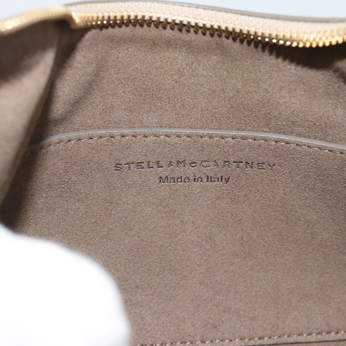 Stella MacCartney Chain Falabella Hand Bag polyester Beige Gold Auth 188397A