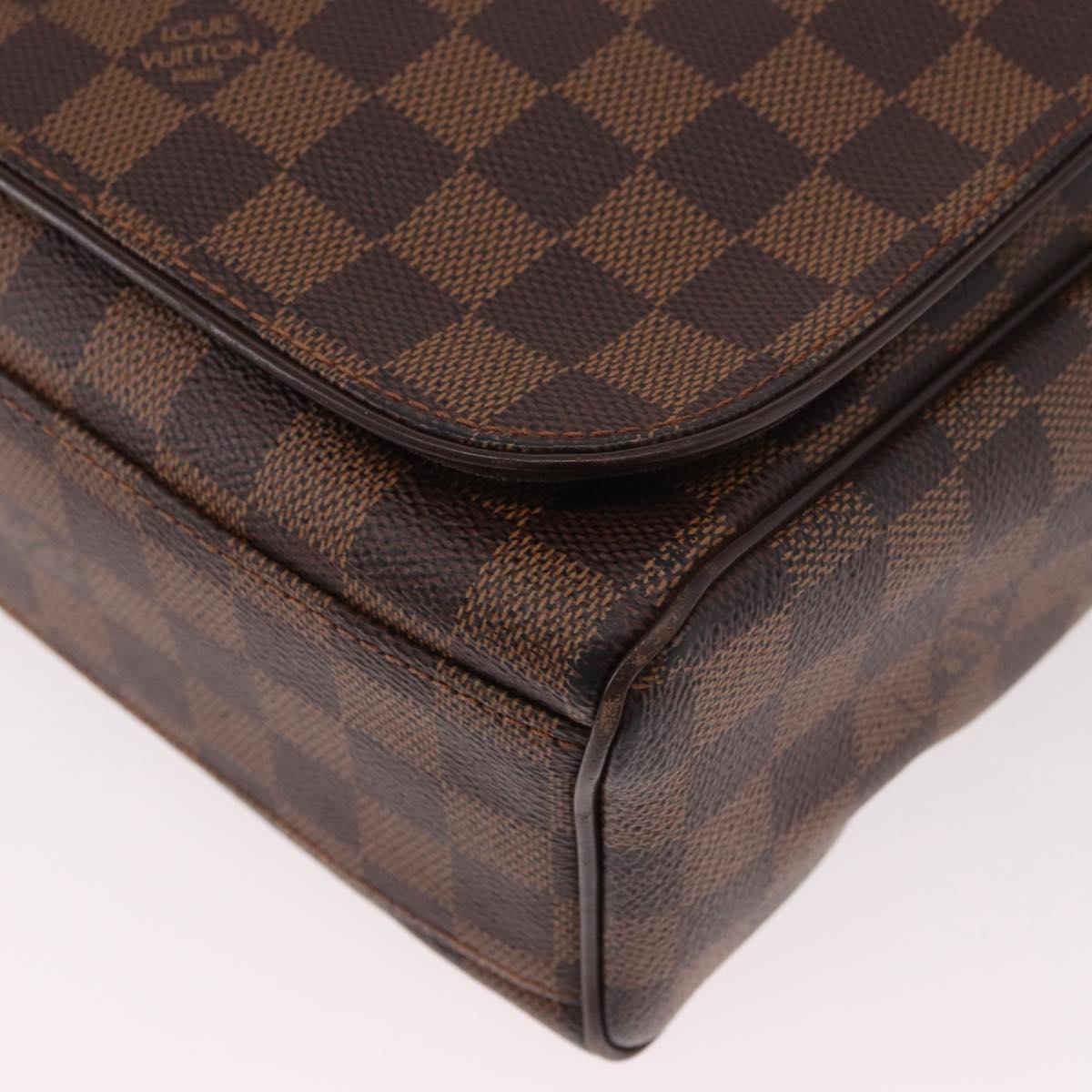 LOUIS VUITTON Damier Ebene Bastille Shoulder Bag N45258 LV Auth 188400