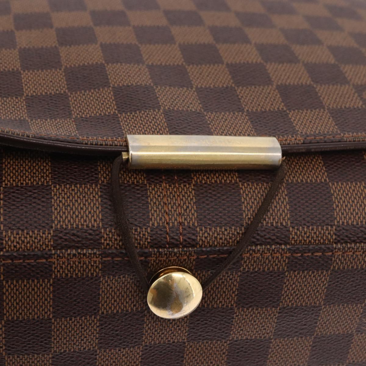 LOUIS VUITTON Damier Ebene Bastille Shoulder Bag N45258 LV Auth 188400
