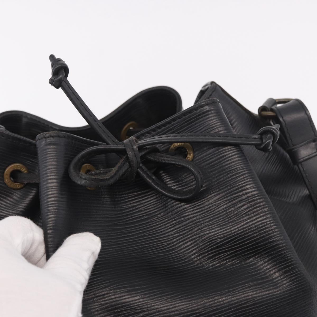 LOUIS VUITTON Epi Petit Noe Shoulder Bag Black M44102 LV Auth 188401