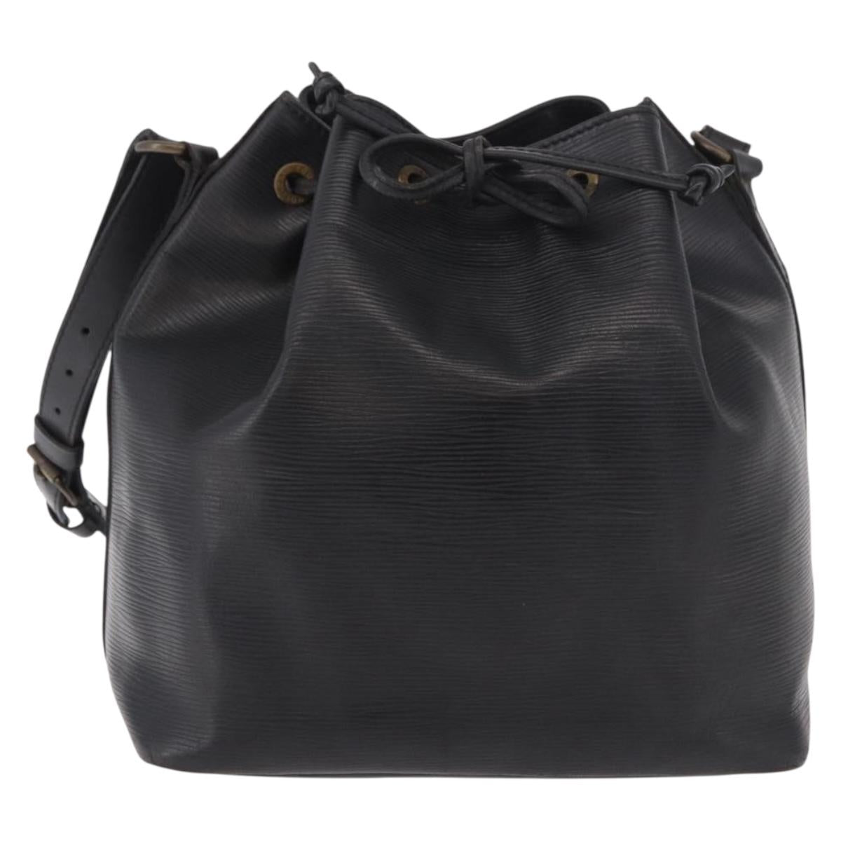 LOUIS VUITTON Epi Petit Noe Shoulder Bag Black M44102 LV Auth 188401