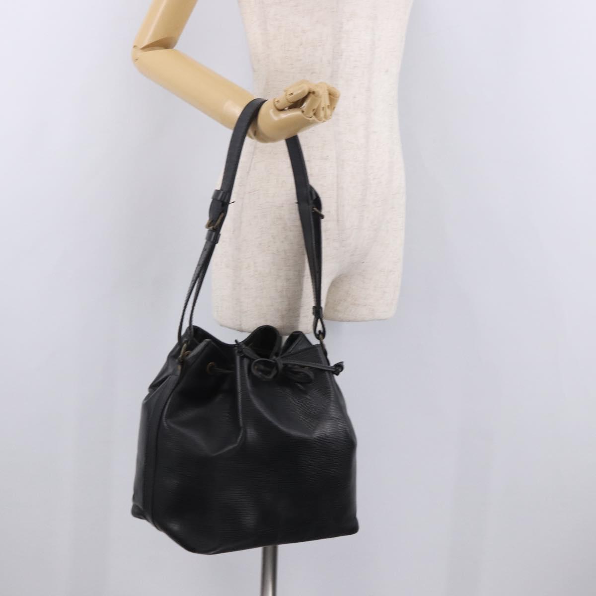 LOUIS VUITTON Epi Petit Noe Shoulder Bag Black M44102 LV Auth 188401