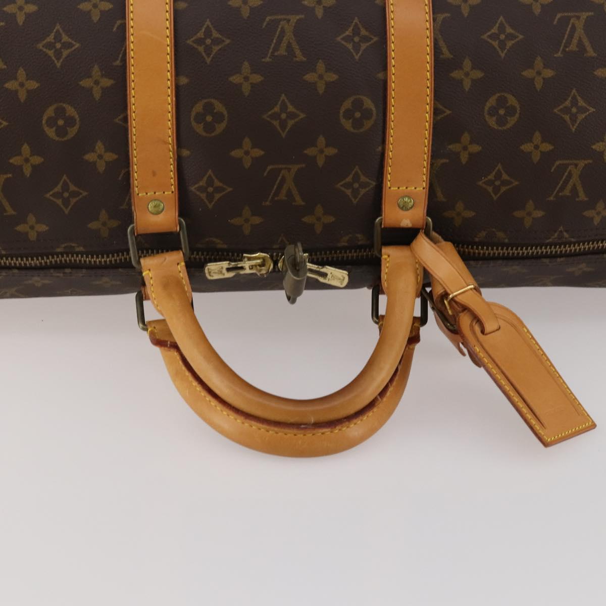 LOUIS VUITTON Monogram Keepall 55 Boston Bag M41424 LV Auth 188403V