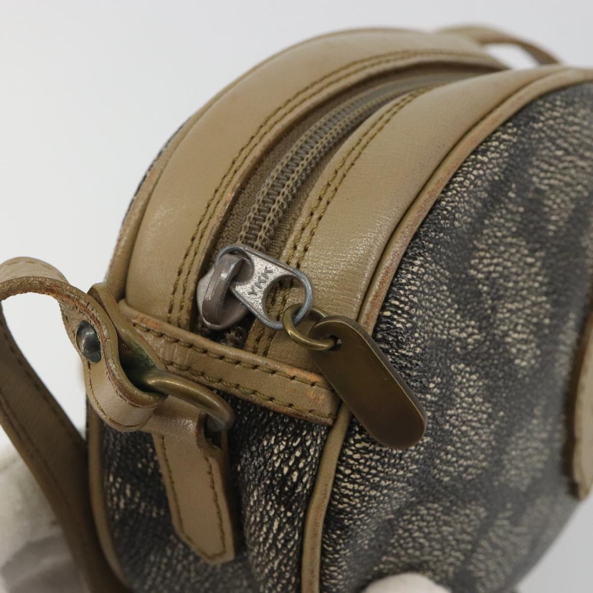 SAINT LAURENT Shoulder Bag PVC Brown Gold Auth 188404