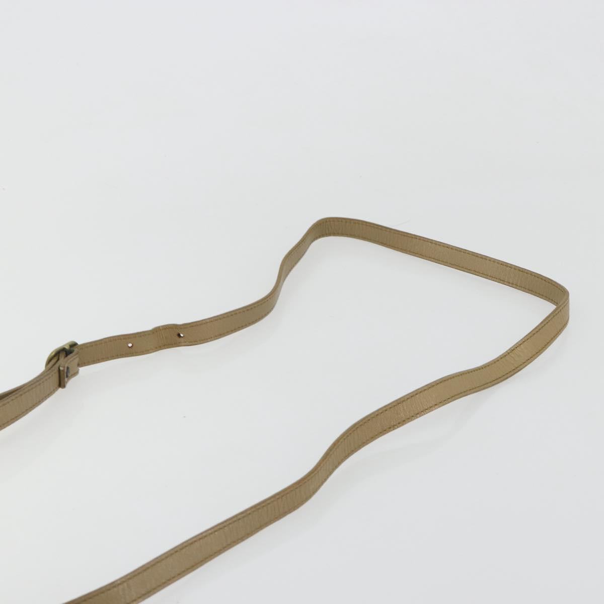 SAINT LAURENT Shoulder Bag PVC Brown Gold Auth 188404