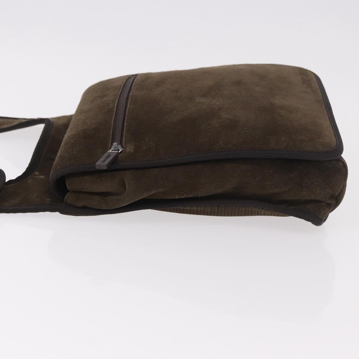 Miu Miu Shoulder Bag Suede Brown Auth 188406