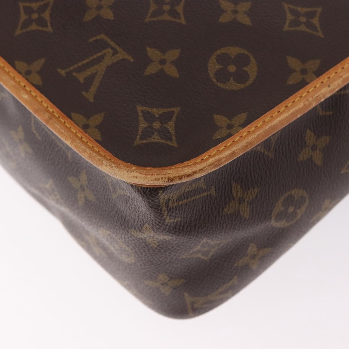 LOUIS VUITTON Monogram Gibeciere GM Shoulder Bag M42246 LV Auth 188421