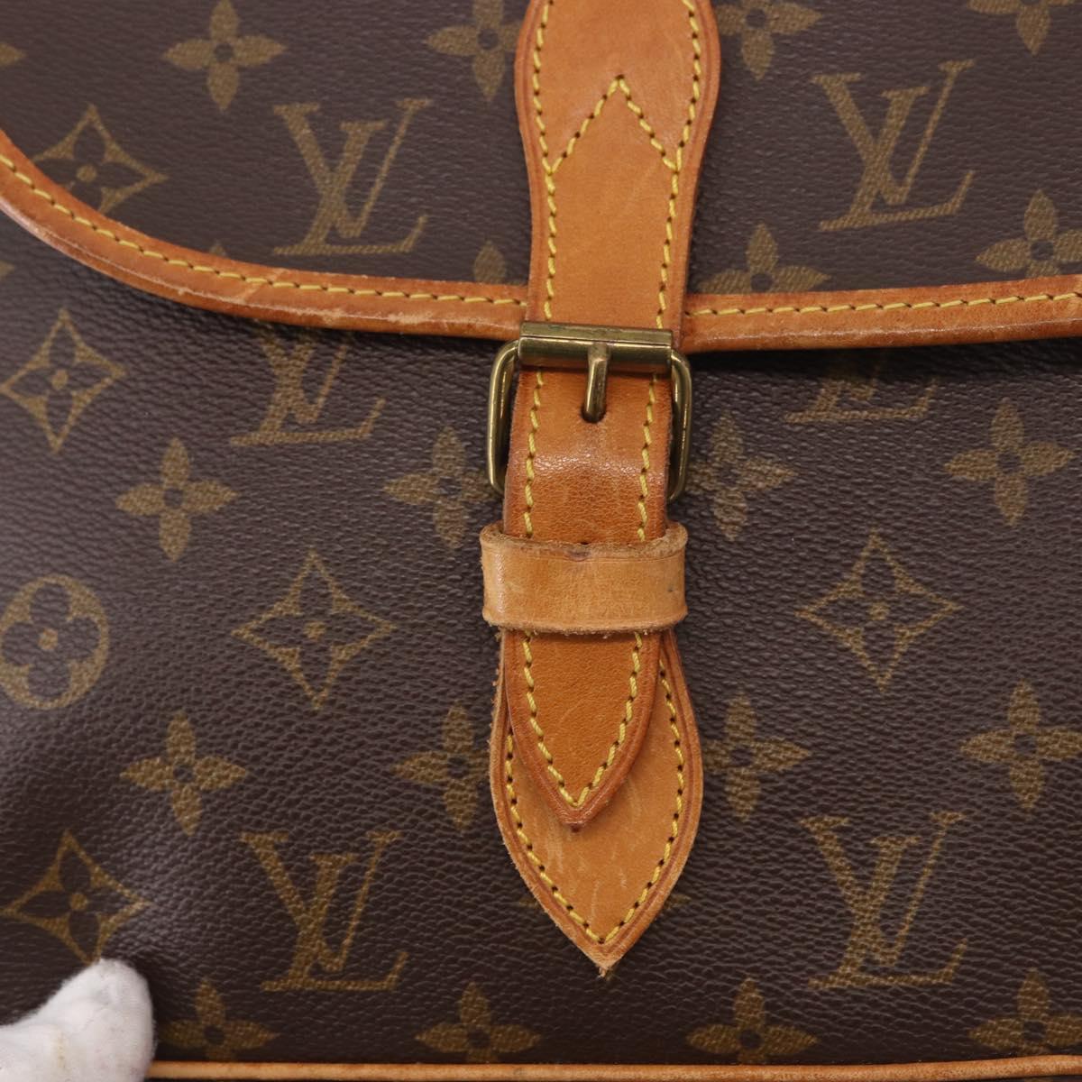 LOUIS VUITTON Monogram Gibeciere GM Shoulder Bag M42246 LV Auth 188421